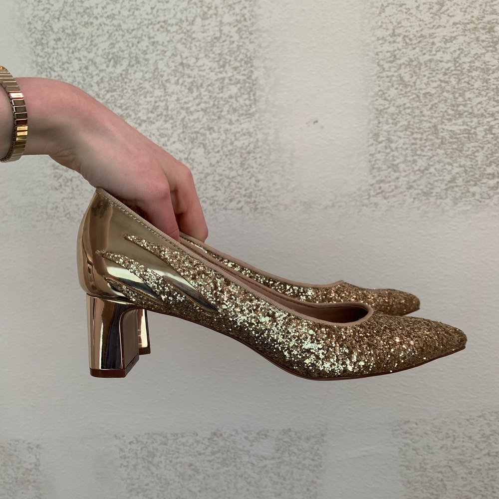 New Zara Gold Heels